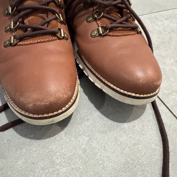 Cole Haan Men\'s Tan Leather Lace-Up Boots main image 6
